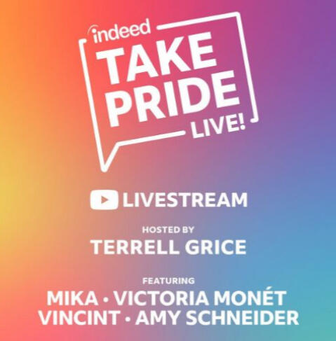 Indeed Take Pride Live on YouTube